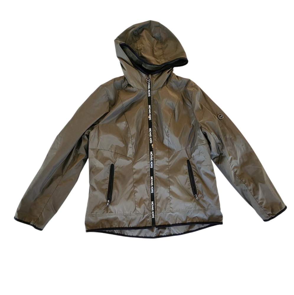 Michael Kors Olive Green Hooded Full Zip Jacket - Women's Size Large